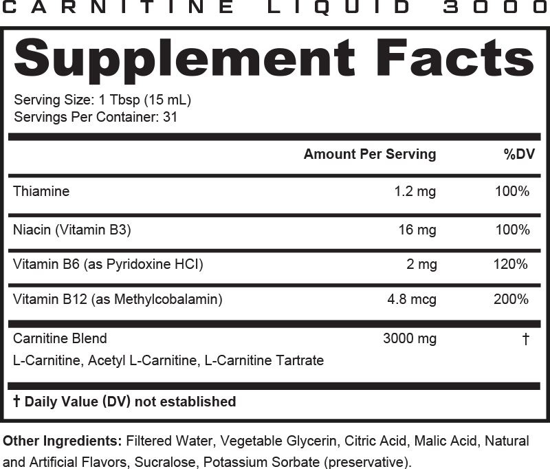 Liquid L-Carnitine 3000