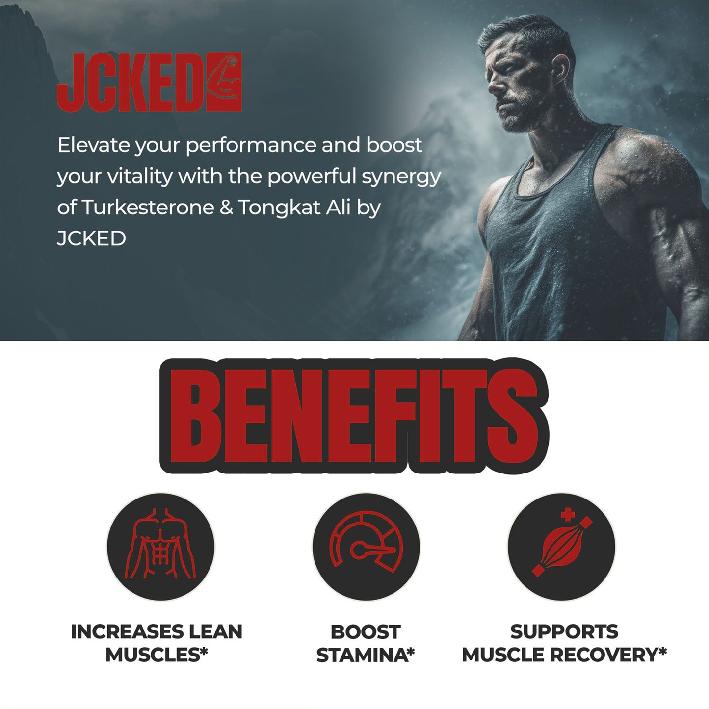 Turkesterone & Tongkat Ali: Increases Testosterone