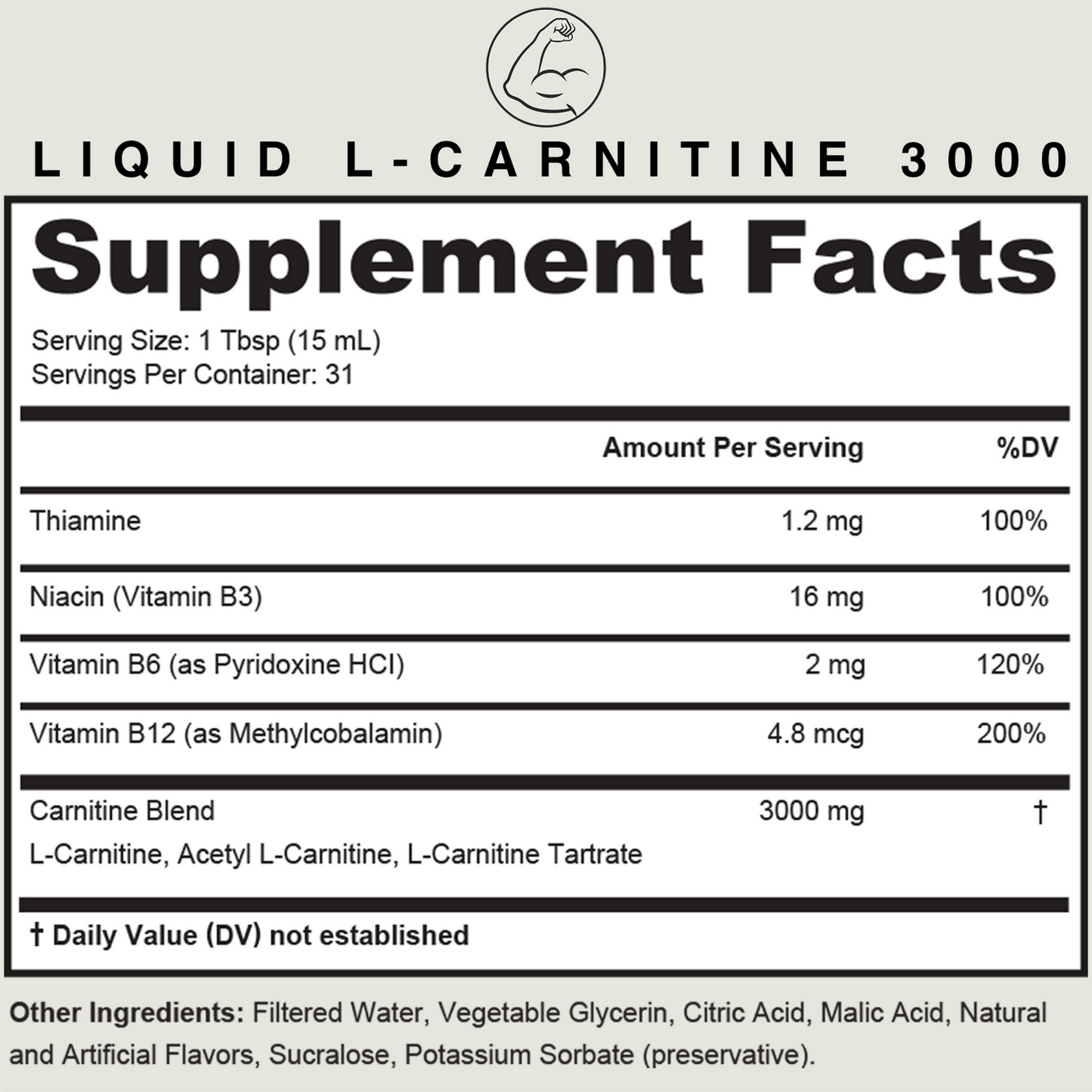Liquid L-Carnitine 3000MG