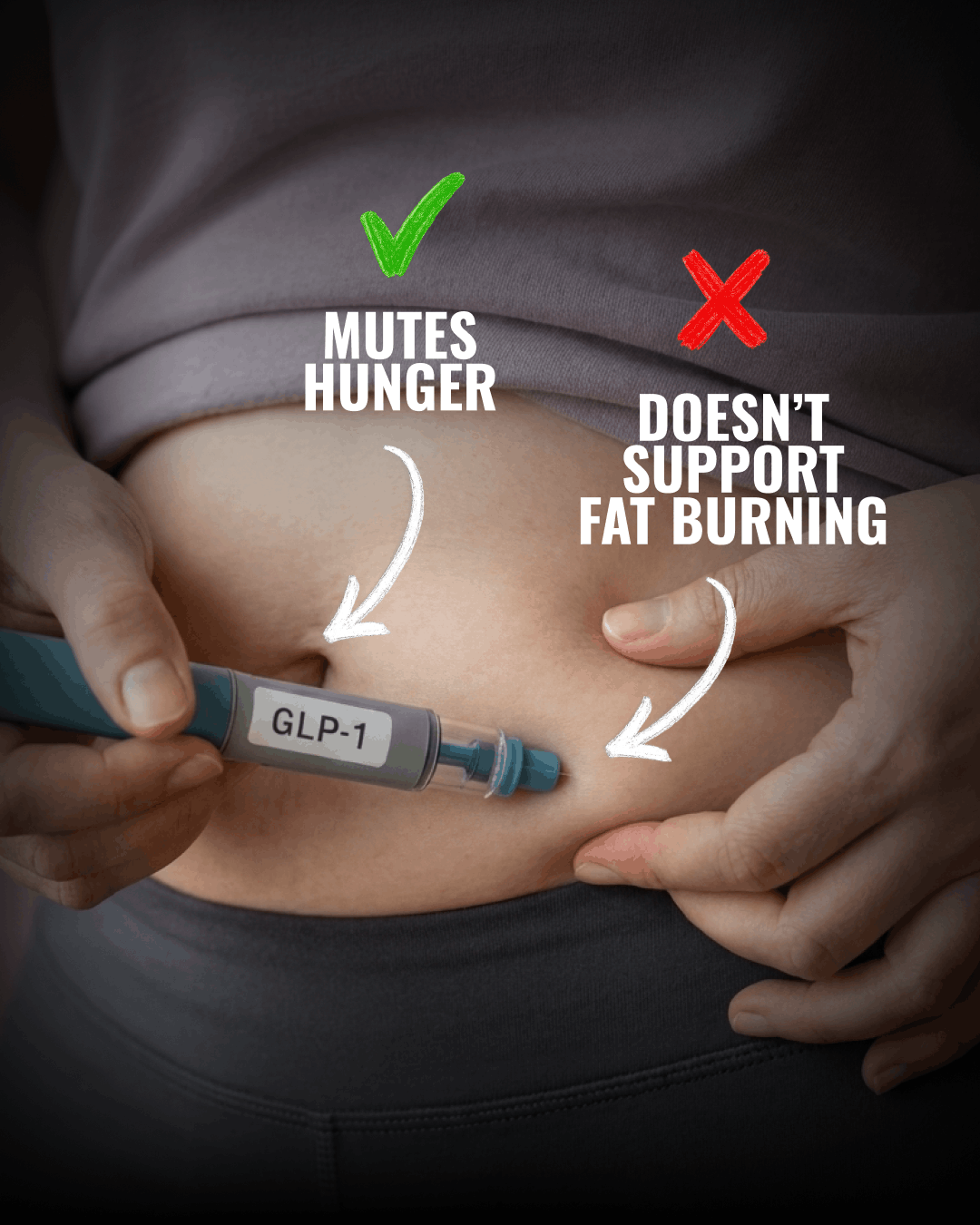 GLP-1 shot mutes hunger, doesn't support fat burning
