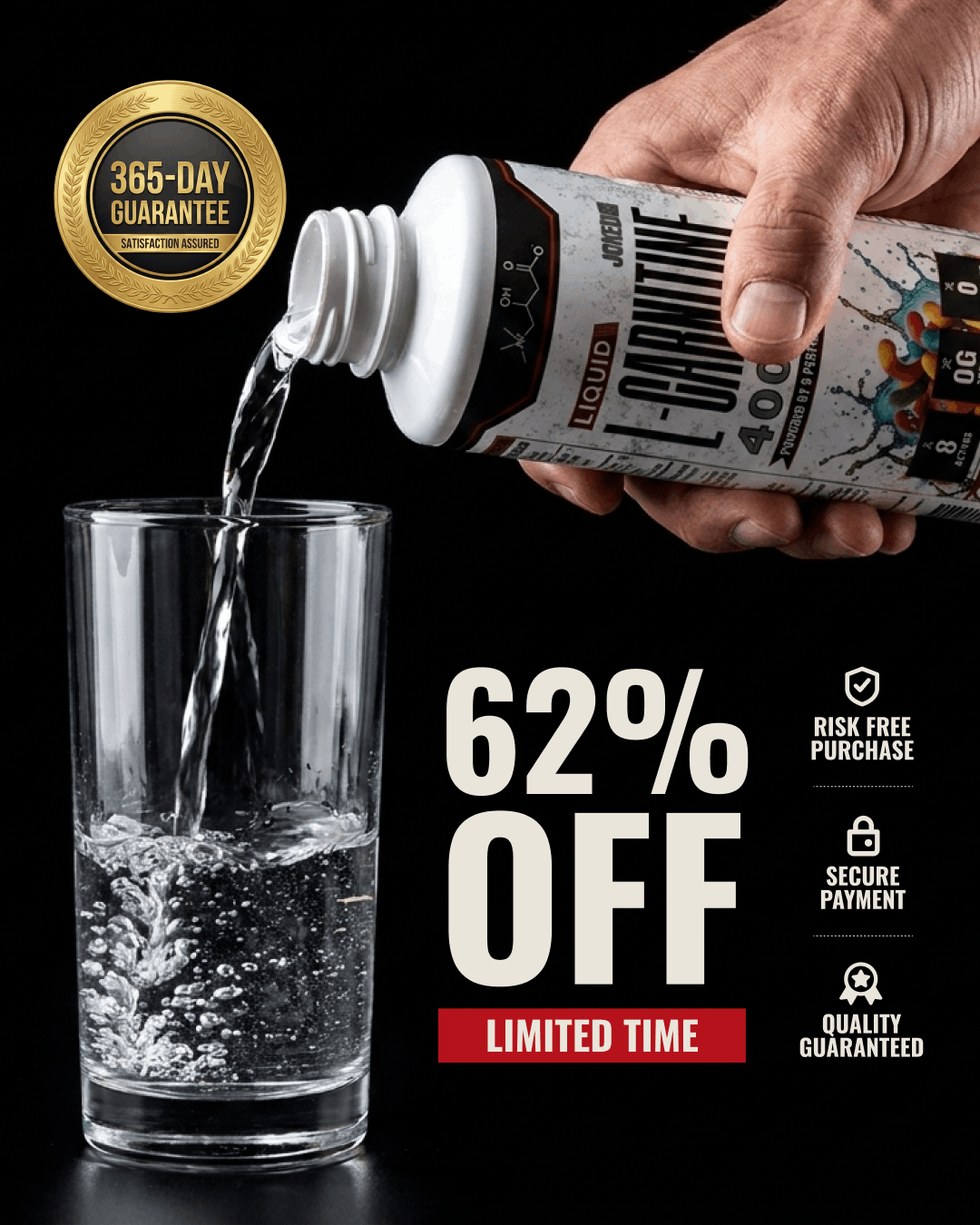 JCKED Liquid L-Carnitine 4000mg exclusive deal — 62% off